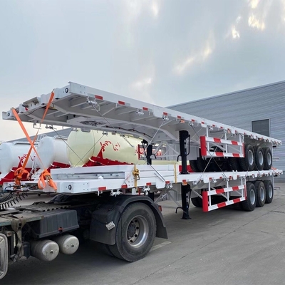 Anforderung nach Maß 3 Achse 40FT 28 FT Container Flatbed Semi Trailer zur Anpassung