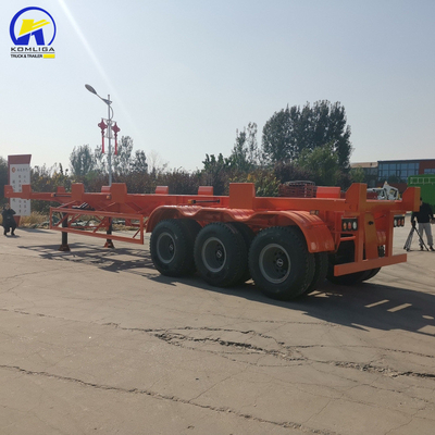 13000x2500x3900mm 40FT Skelett Halbbehälter Anhänger mit 3 Achsen 40T Lastkapazität
