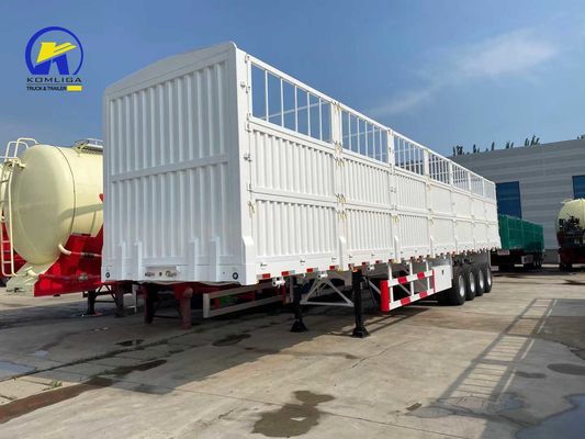 Wabco Ventil 4achsige Weißzaun-Anhänger für den Transport von Tieren Seitenwand-Halbanhänger