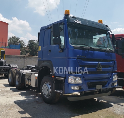 Radiale Reifenentwurf und Hw19710 Getriebe Sinotruk 6X4 HOWO Container Truck Head Tractor verwendet