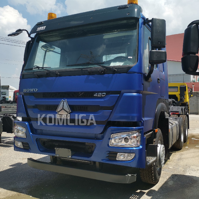 Radiale Reifenentwurf und Hw19710 Getriebe Sinotruk 6X4 HOWO Container Truck Head Tractor verwendet