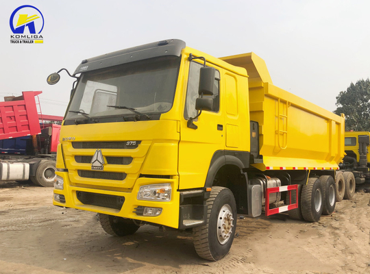 Gebraucht HOWO 6X4 Dump Truck 375 PS Linksgetriebe Bergbau Tipper Truck mit D12.42 Motor