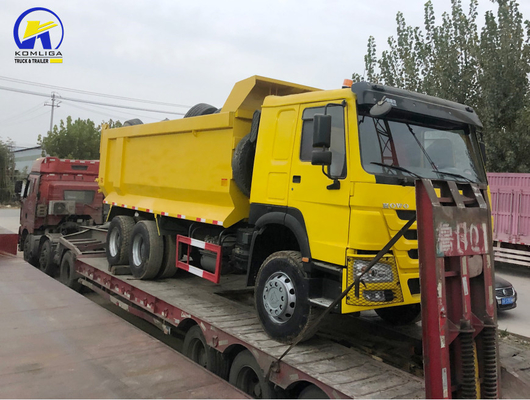 Gebraucht HOWO 6X4 Dump Truck 375 PS Linksgetriebe Bergbau Tipper Truck mit D12.42 Motor