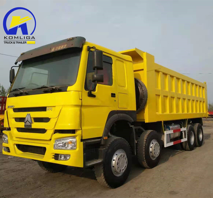 Gebraucht HOWO 8X4 12 Räder Schwerlast-Dump Tipper Truck 8500*2500*3400mm für Bergbau