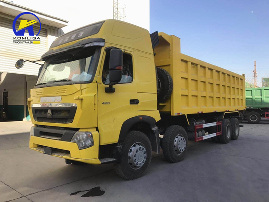 WD615.47.D12.42 Gebraucht 8X4 12 Reifen HOWO LKW Dump Tipper LKW mit Front Mittelfüllung
