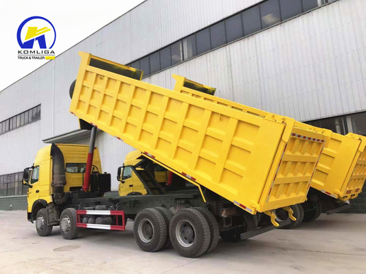 WD615.47.D12.42 Gebraucht 8X4 12 Reifen HOWO LKW Dump Tipper LKW mit Front Mittelfüllung