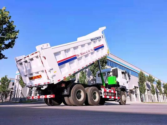 6X4 Schwerlastwagen Shacman Tipper Truck Dump Truck mit 9 Tonnen Lastkapazität Vorderachse