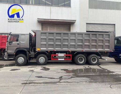 Weißes HOWO 8X4 Tipper Trucks Handgetriebe perfekt für den Bau