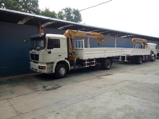 Gebrauchtes Shacman 4X2 Kranfahrzeug mit Hf9 Vorderachse und Ventral Tipper Hydraulisches Heben