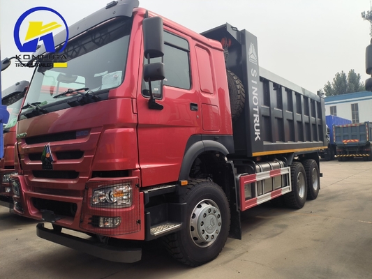 25 Tonnen Gebraucht HOWO Kipper Dump Truck 6X4 10 Wheeler mit Eimer Größe 5600X2300X1500