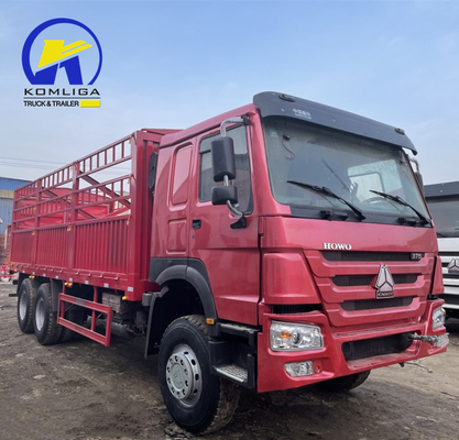 Sinotruck HOWO Gebraucht 6X4 10räder Zaun Anhänger Lastwagen Dolly Vollseite Wandbrett Container Ladung