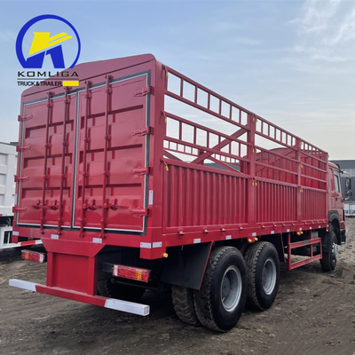 Sinotruck HOWO Gebraucht 6X4 10räder Zaun Anhänger Lastwagen Dolly Vollseite Wandbrett Container Ladung