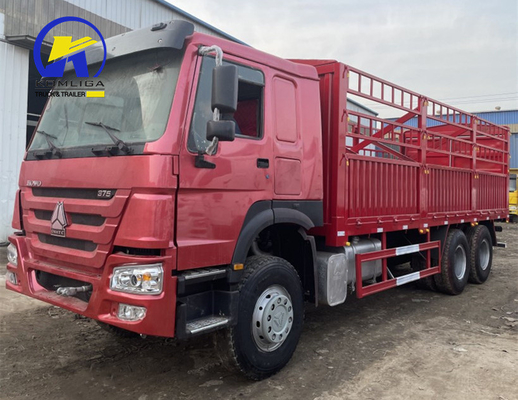 Sinotruck HOWO Gebraucht 6X4 10räder Zaun Anhänger Lastwagen Dolly Vollseite Wandbrett Container Ladung