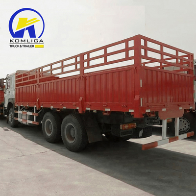 Sinotruck HOWO Gebraucht 6X4 10räder Zaun Anhänger Lastwagen Dolly Vollseite Wandbrett Container Ladung