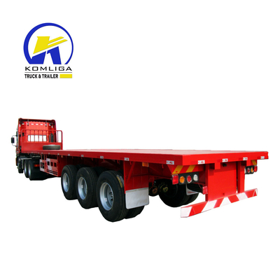 2 Achsen 40 Fuß Container Flatbed Semi-Trailer mit 12.00r22.5 Reifen und LED-Licht