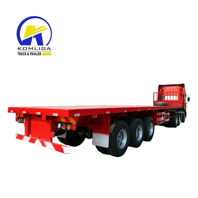 50 Tonnen 3 Achsen ABS Optional Semi-Anhänger für Schwerlast Lowboy 40 FT Flatbed Container
