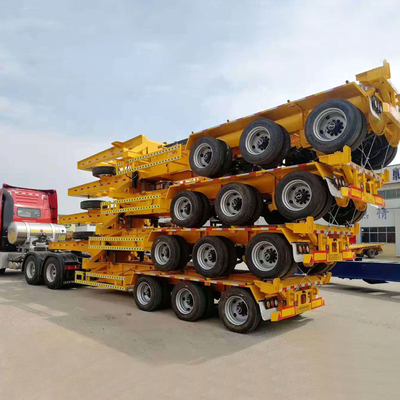 7 Radstand 3 Achse 20FT 40FT Flat Shipping Container Trailer Dolly mit Wabco-Ventil