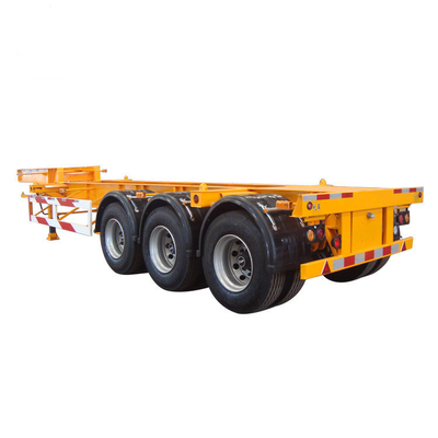 40ft Tri-Axle Skeleton Container Semi-Trailer mit 10/10/10 Blattfeder und 8,5-20 Rand