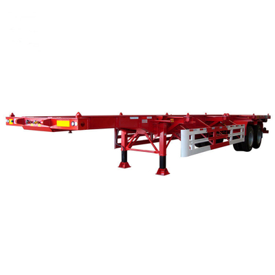 40ft Tri-Axle Skeleton Container Semi-Trailer mit 10/10/10 Blattfeder und 8,5-20 Rand
