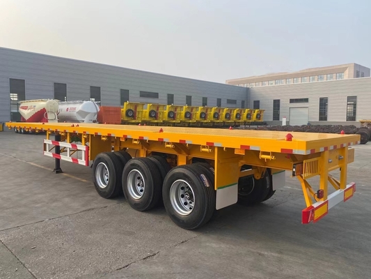 12500*2500*1650mm 40 Prim-Tri-Axles Container Flatbed Semi-Trailer Selbstdumping verwendet