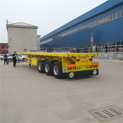 3 Achsen 40t 20FT 40FT Flatbed Container Chassis Anhänger mit Anti-Block-Bremssystem