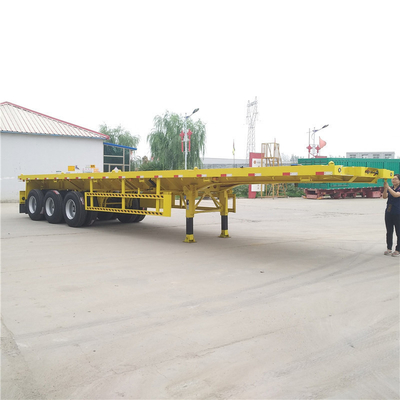 3 Achsen 40t 20FT 40FT Flatbed Container Chassis Anhänger mit Anti-Block-Bremssystem