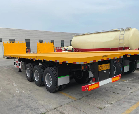 20FT 40FT 3 Achsen Flachbett Semi-Anhänger mit Jost King Pin und ISO9001 Zertifizierung