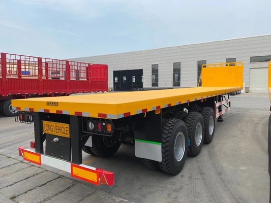 20FT 40FT 3 Achsen Flachbett Semi-Anhänger mit Jost King Pin und ISO9001 Zertifizierung
