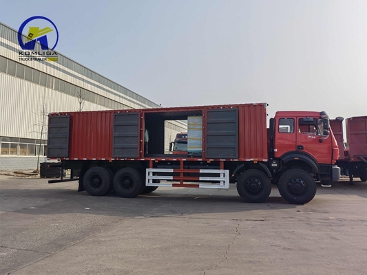 Beiben Benz 8X8 12-Rad-Van-Stil Box-Frachtwagen 20cbm Eimer Größe 5600X2300X1500