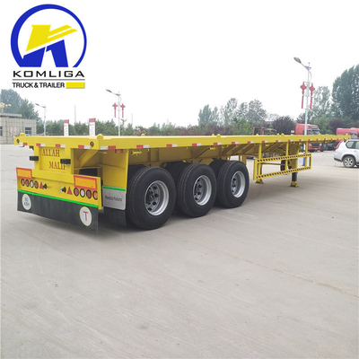 12500x2500x1650mm 3 Achsen 45FT Flachbett-Semi-Anhänger 4 Achsen 53FT Anhänger-Container