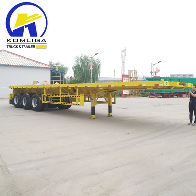 12500x2500x1650mm 3 Achsen 45FT Flachbett-Semi-Anhänger 4 Achsen 53FT Anhänger-Container