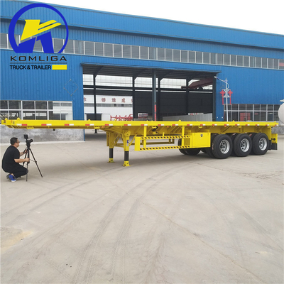 12500x2500x1650mm 3 Achsen 45FT Flachbett-Semi-Anhänger 4 Achsen 53FT Anhänger-Container