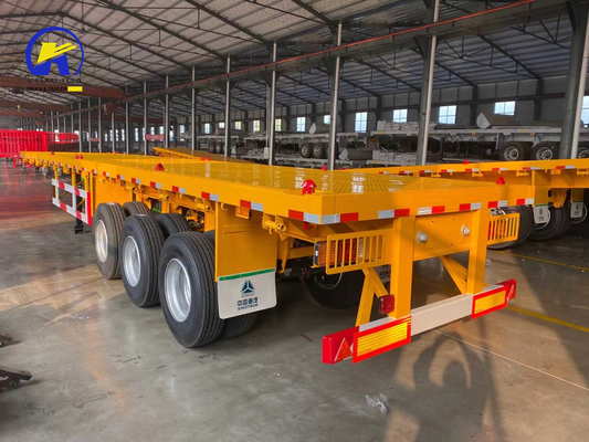 Sinotruk HOWO Flachbettanhänger 3 Achsen Containeranhänger mit LED-Licht und optionales ABS