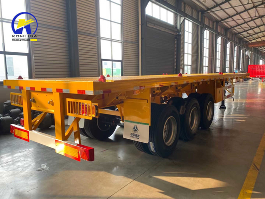 Sinotruk HOWO Flachbettanhänger 3 Achsen Containeranhänger mit LED-Licht und optionales ABS