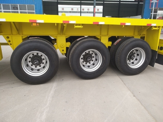 3 Achsen 40 FT Flachbett-Halbanhänger-Container-Chassis mit technischer Ersatzteilunterstützung