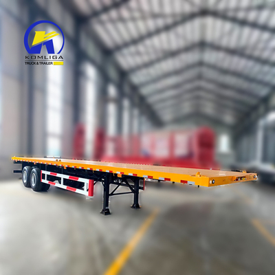 7000-8000 mm Radstütze Schwerlastfahrzeug 13 t Fuwa 30-100 t Flatter Semi-Trailer für Nutzen