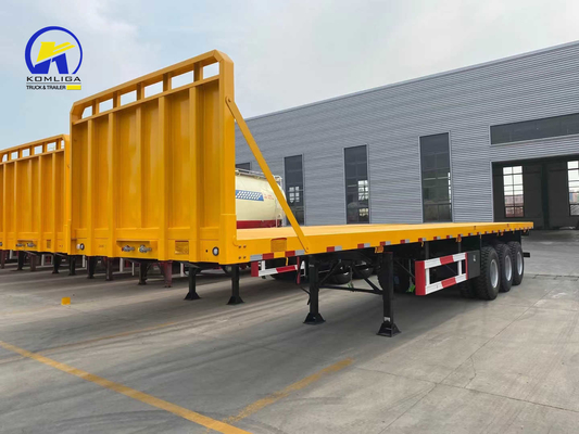 7000-8000 mm Radstütze Schwerlastfahrzeug 13 t Fuwa 30-100 t Flatter Semi-Trailer für Nutzen