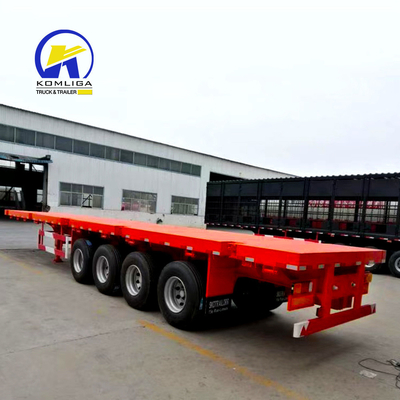 7000-8000 mm Radstütze Schwerlastfahrzeug 13 t Fuwa 30-100 t Flatter Semi-Trailer für Nutzen