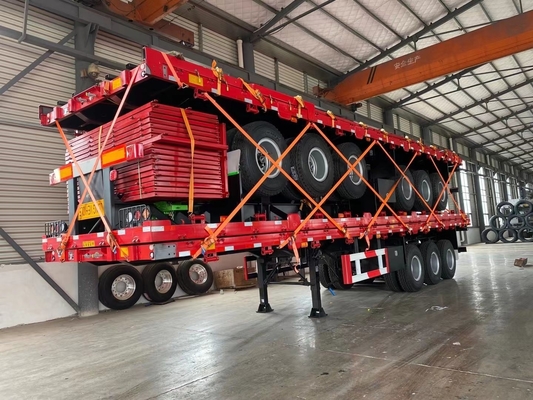 40 ft Container 600mm 12,5m 13m 3 Achs Seitentür Semi-Trailer mit Flatbed Design