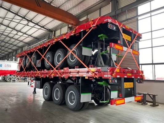 40 ft Container 600mm 12,5m 13m 3 Achs Seitentür Semi-Trailer mit Flatbed Design