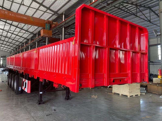 Jost Zwei-Geschwindigkeits-Sport-Bein 3 Achse 40 Tonnen 60 Tonnen Seitenbrett Halbanhänger 13000x2500x3900mm