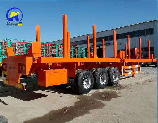 Sinotruk HOWO Flatbed Semi-Trailer mit Fuwa-Achsen und 16 mm Kanalstahlseitenbalken