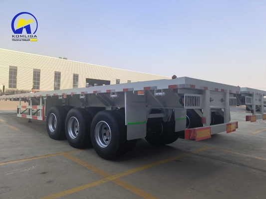 Sinotruk HOWO Flatbed Semi-Trailer mit Fuwa-Achsen und 16 mm Kanalstahlseitenbalken