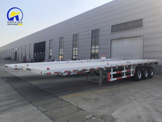 Sinotruk HOWO Flatbed Semi-Trailer mit Fuwa-Achsen und 16 mm Kanalstahlseitenbalken
