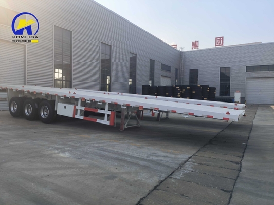 Sinotruk HOWO Flatbed Semi-Trailer mit Fuwa-Achsen und 16 mm Kanalstahlseitenbalken