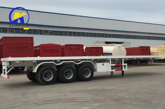 2 Achsen Skeleton Flachbett Container Chassis Halbanhänger mit Radstütze 7000-8000 mm