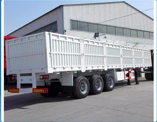 30 Tonnen schwerer Seitenschutz-Semi-Anhänger mit 9.00*22.5/8.00-20/8.5-20 Felgen und Flachbett