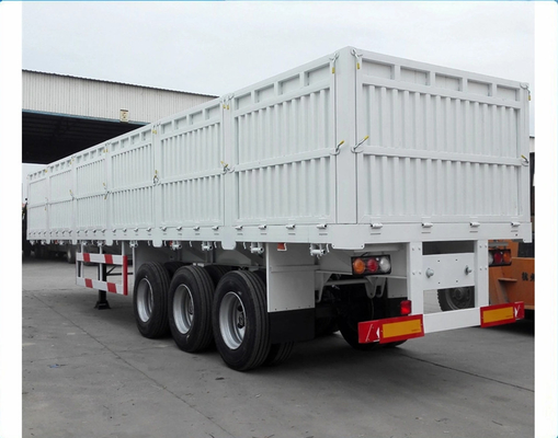30 Tonnen schwerer Seitenschutz-Semi-Anhänger mit 9.00*22.5/8.00-20/8.5-20 Felgen und Flachbett