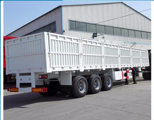 30 Tonnen schwerer Seitenschutz-Semi-Anhänger mit 9.00*22.5/8.00-20/8.5-20 Felgen und Flachbett
