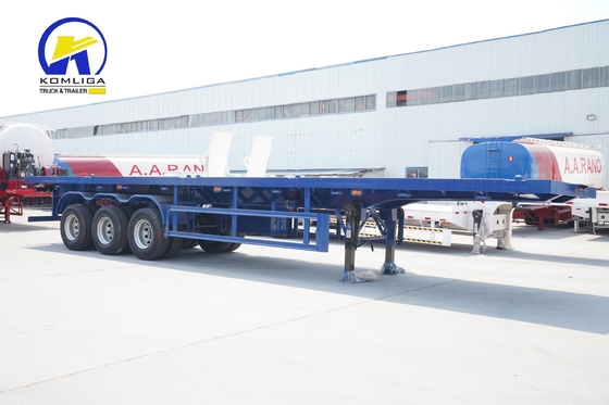 40ft 40 Tonnen Skeleton-Fahrzeug-Fahrzeug-Container-Flachbett-Anhänger mit hoher Ladekapazität